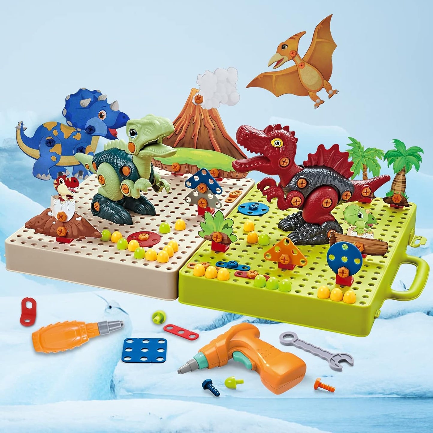 Brehn | Kreativer Schraubspaß – Dinosaurier Konstruktionsset