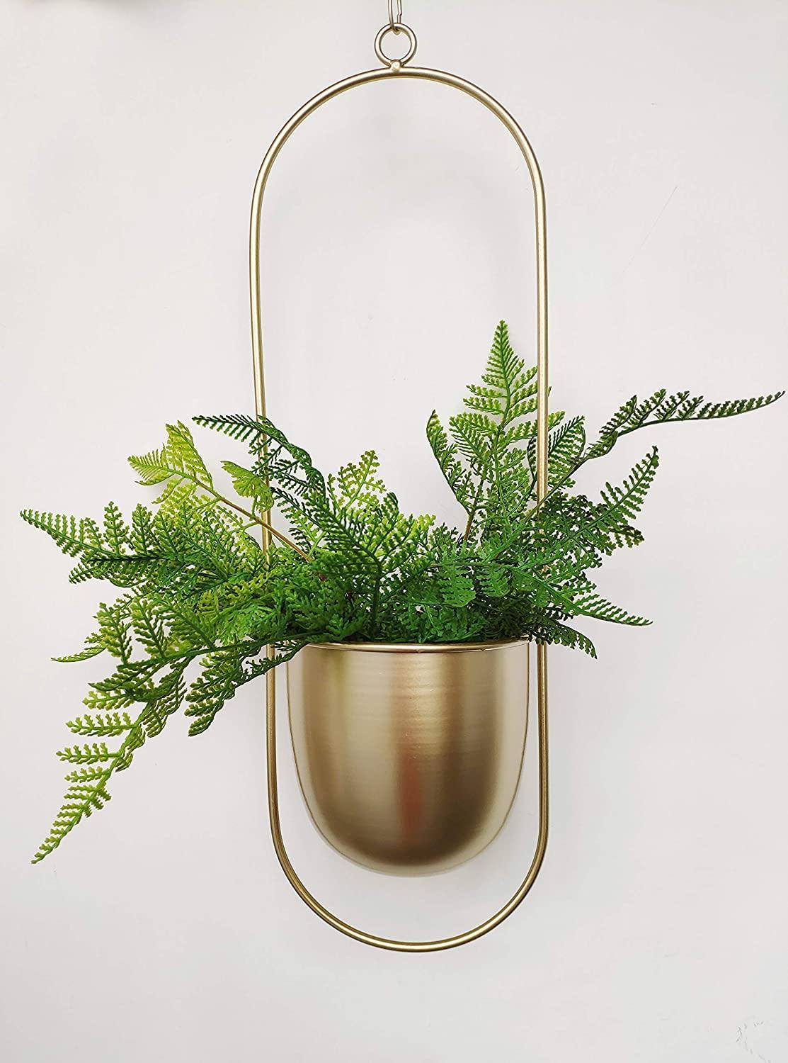 HaloRing Hängender Pflanzenhalter – Metall Hängeblumentopf für drinnen und draußen | Brehn