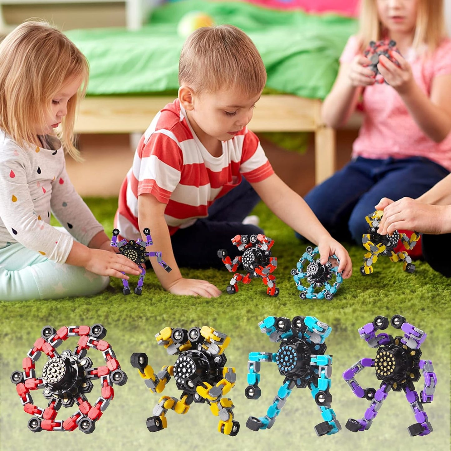 Brehn | Transformierbarer Fidget Spinner 4 Stk