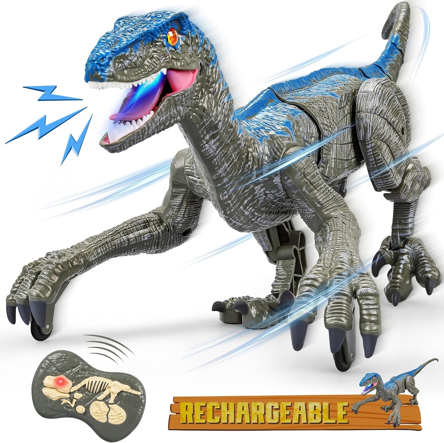 RaptorMove – Ferngesteuertes Dinosaurier-Spielzeug mit Sound, LED und realistischen Bewegungen