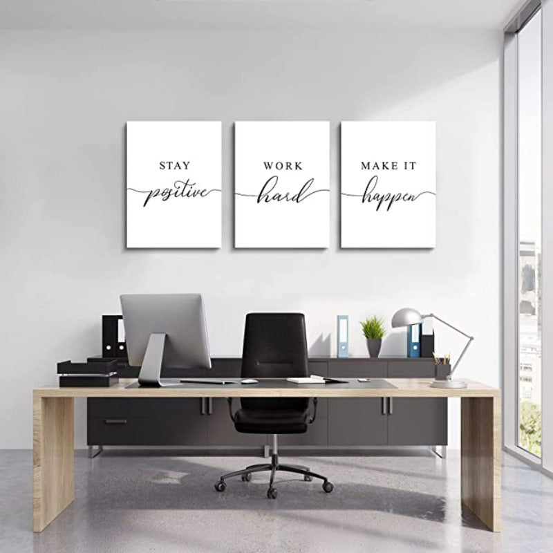 Gerahmte Leinwand Wandkunst Positive Zitat