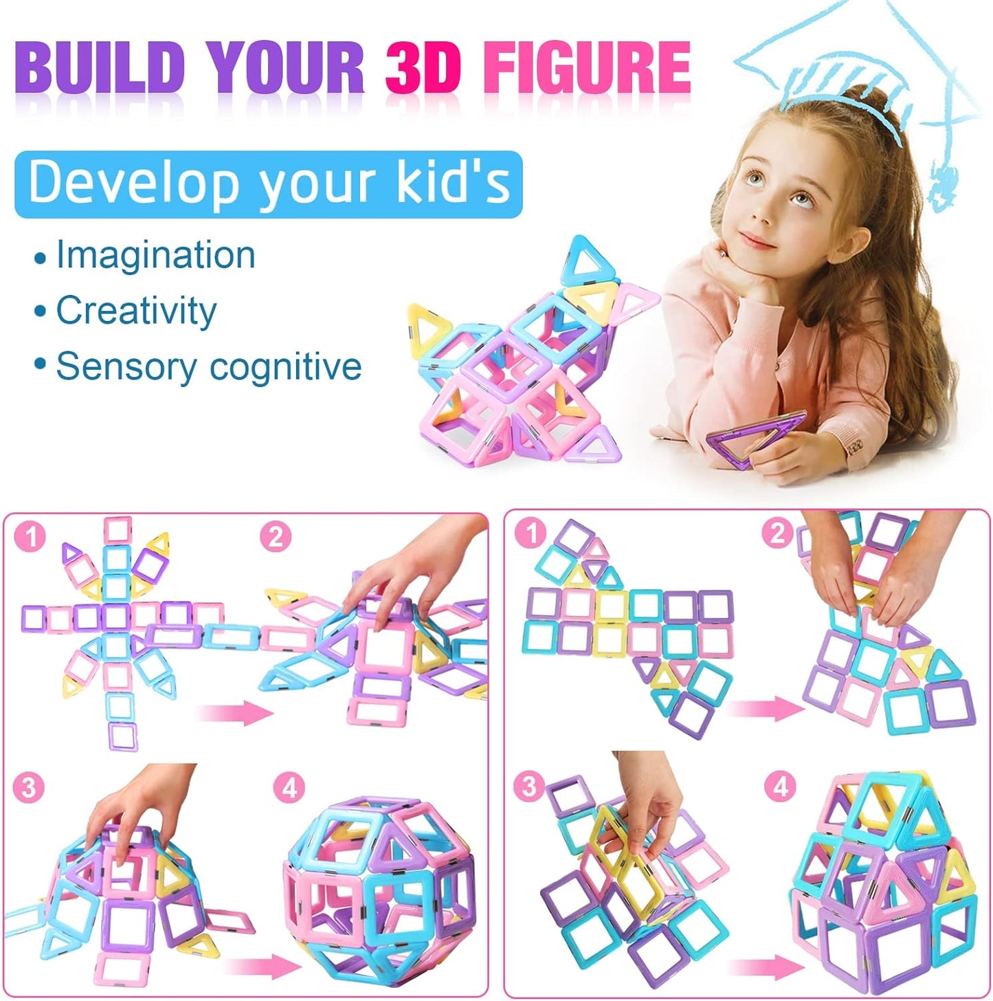 Brehn | Magnetische Fliesen Spielset - Erstelle endlose Bauabenteuer