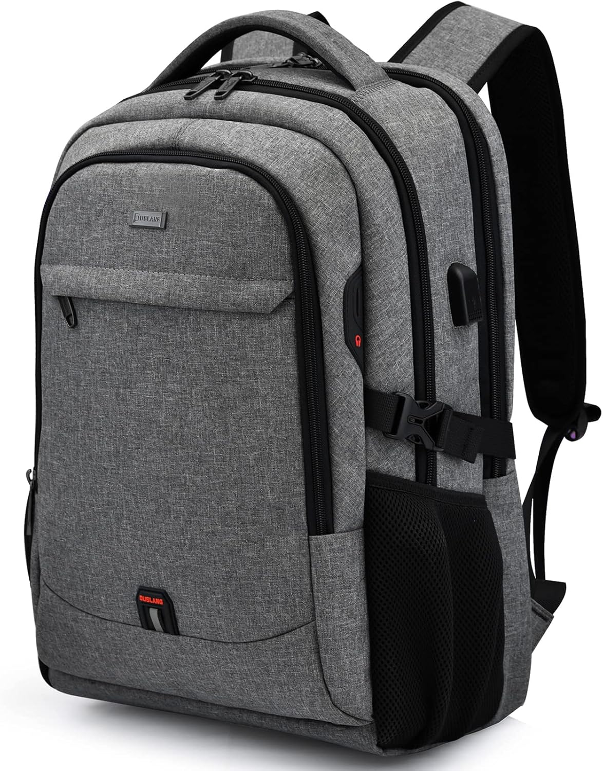 Wasserabweisender Reise-Laptop-Rucksack mit USB-Anschluss & organisierter Aufbewahrung | Brehn