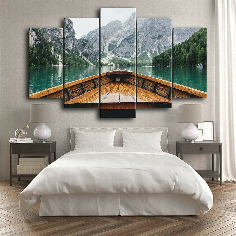 5-teilige Berglandschaft Leinwand Wandkunst Malerei