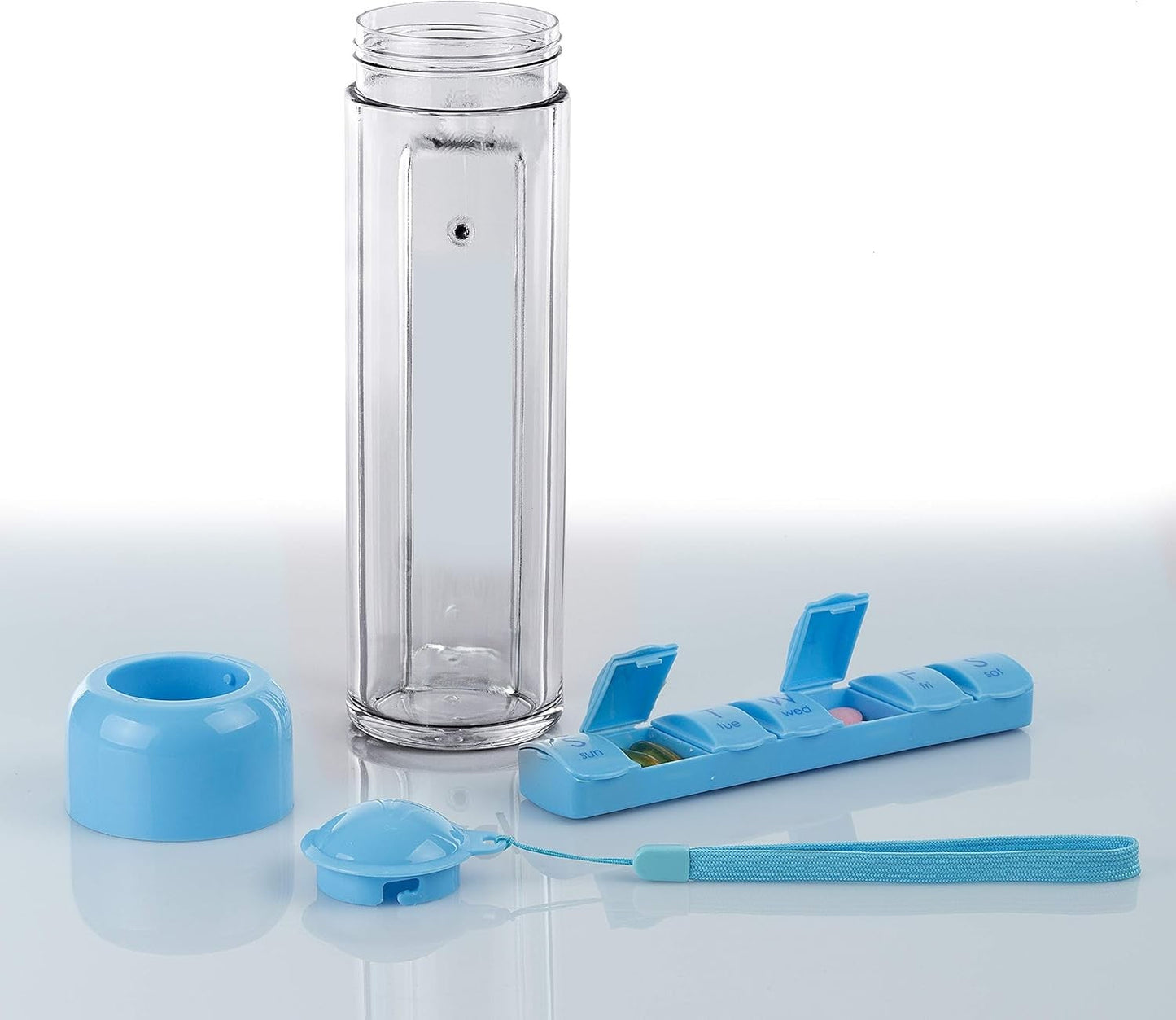 Brehn | Wöchentlicher Pillenorganisator Reise-Wasserflasche