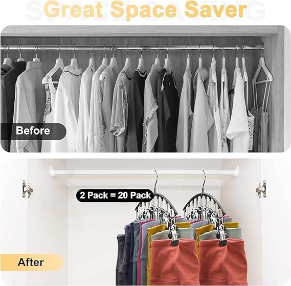 Leggings-Organizer Kleiderbügel mit Gummi-Clips | Brehn