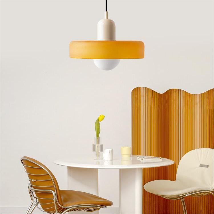 Farbenfrohe Bauhaus-Style Pendelleuchte - StiloGlas | Brehn