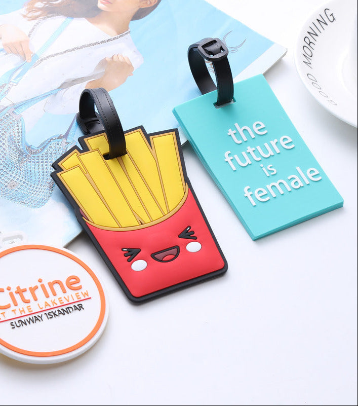 novelty silikon gepäckanhänger set mit cartoon avocado einhorn pommes und motivierenden slogan Brehn