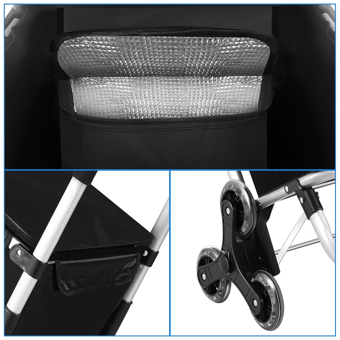 Einkaufstrolley Einkaufsroller Klappbar 40L | Brehn