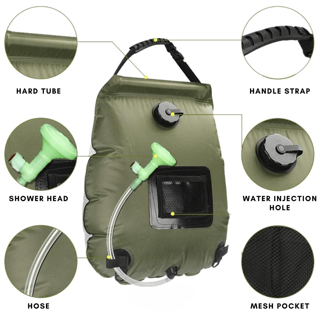 SolarFlow Portable Shower — Erleben Sie warme Freiheit und Frische, wo immer das Abenteuer ruft | Brehn