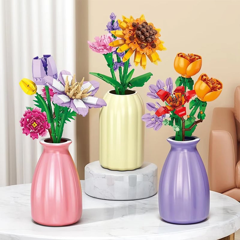 Brehn | Blumenstrauß Bauklötze Weihnachts Adventskalender Set - Weihnachtsgeschenk
