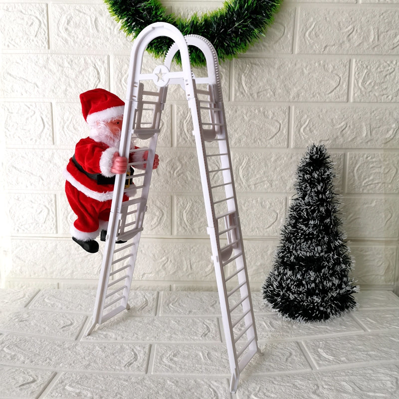 Brehn | Kletterleiter Elektrischer Weihnachtsmann Kletternde Rote Leiter Puppe Spielzeug