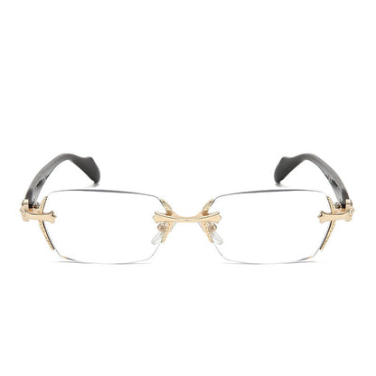 Anti-Blaulicht-Brille für Alterssichtigkeit, HD-Randlose Brille