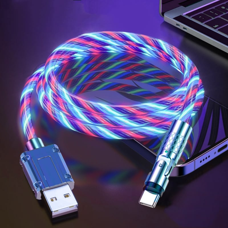 Magnetisches Ladekabel | 540° drehbarer Stecker | Schnellladung mit LED-Beleuchtung