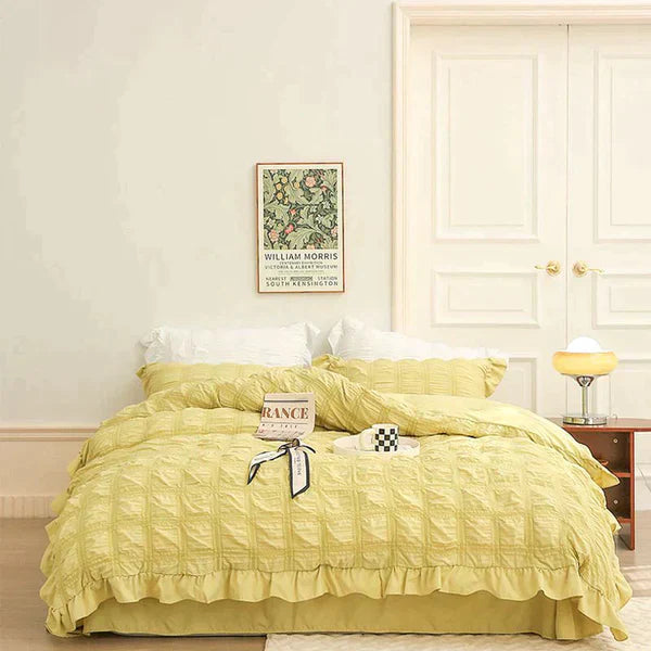 Icy Seersucker Sommer Cool Steppdecke Spitzen 4-teiliges Set | Brehn