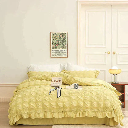 Icy Seersucker Sommer Cool Steppdecke Spitzen 4-teiliges Set | Brehn