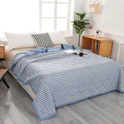 Elegante Preppy Karomuster Sommerdecke für kühle Nächte | Brehn
