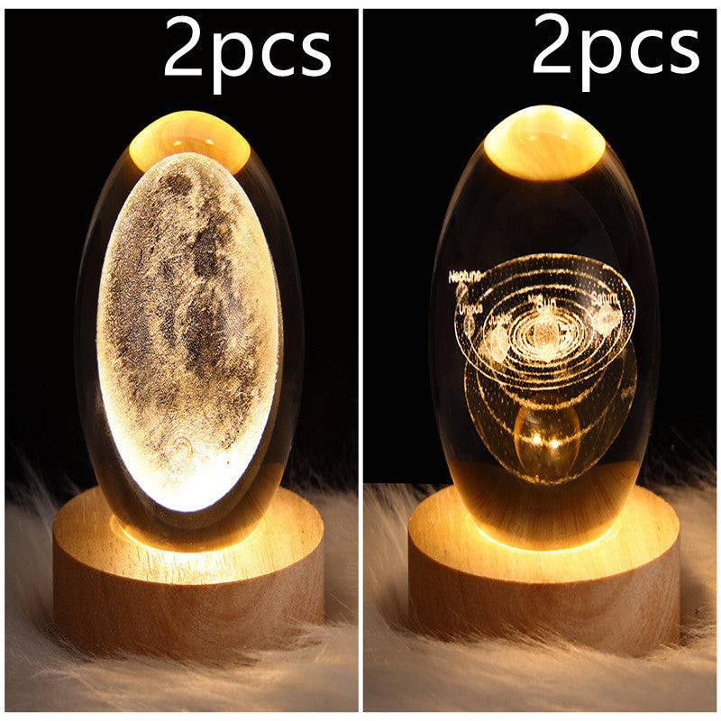 3D Galaxy Kristallkugel LED Nachtlicht | Brehn