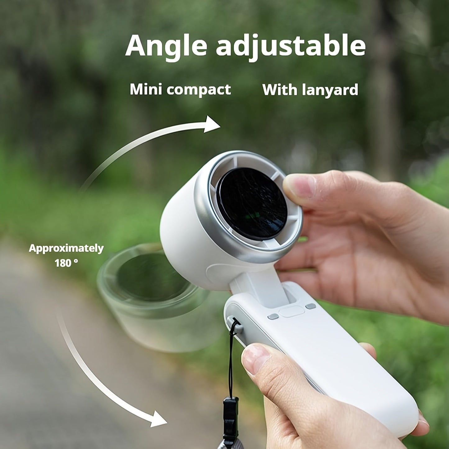 USB wiederaufladbarer Handventilator mit 5 Geschwindigkeiten | Brehn