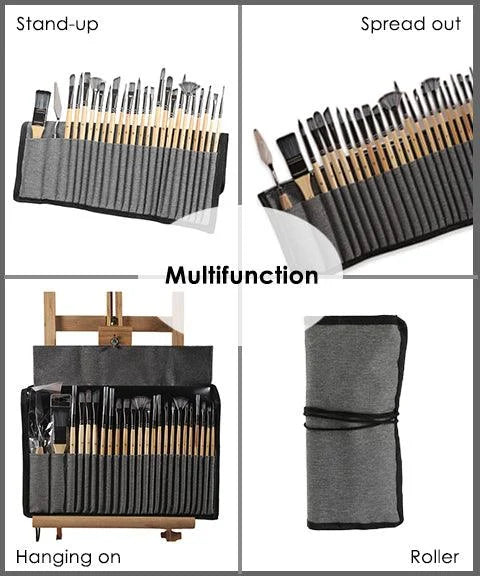 Professionelle Kunst Pinsel mit natürlichen Holzgriffen Satz