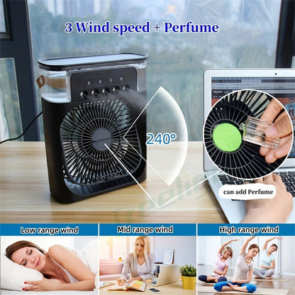 5A 2V Tragbare 600ml Spray Kühler Ventilator Schreibtisch USB Wiederaufladbarer Parfüm Luftbefeuchter Klimaanlage A/C Kühler Ventilator 3 Windgeschwindigkeiten | Brehn