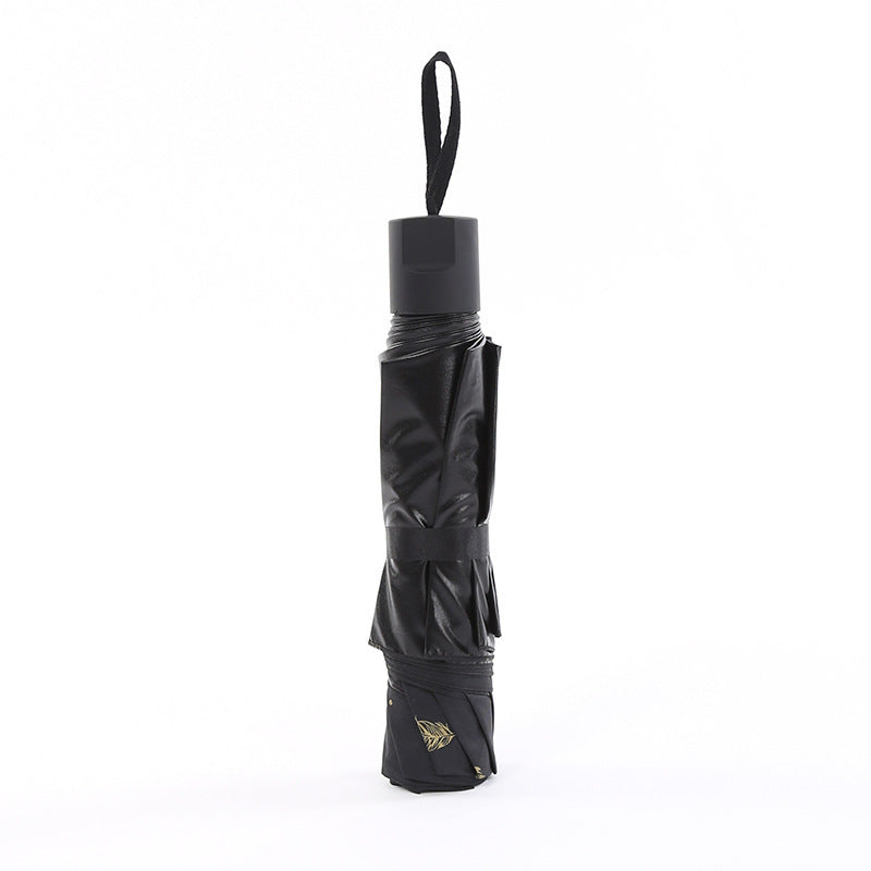 Damen Automatic Falt-Regenschirm mit elegantem Federdesign Brehn