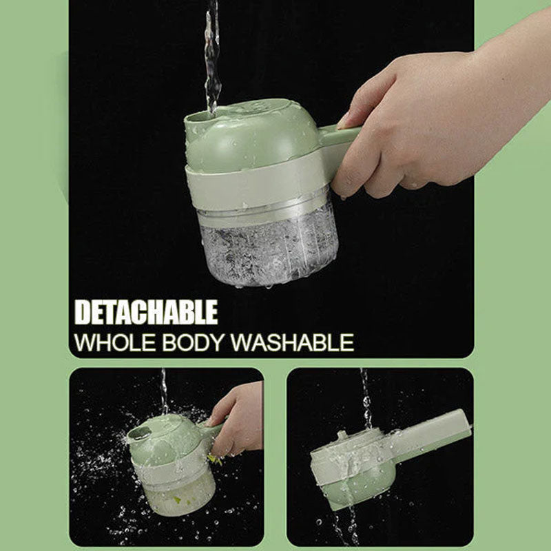 4 In 1 Handheld Elektrischer Gemüseschneider Set | Brehn