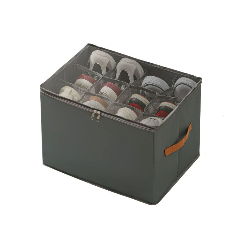 Brehn | Zusammenklappbare Schuh-Organizer-Box mit transparentem Deckel