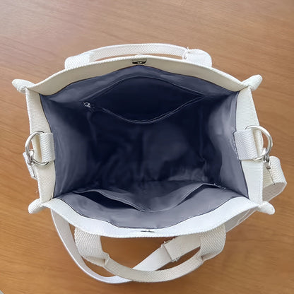 UrbanEase Canvas Slingbag – Weiße Schultertasche mit Magnetic Closure und verstellbarem Riemen | Brehn