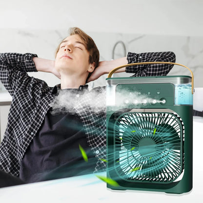 3-in-1 tragbarer Luftkühler mit Luftbefeuchter und LED-Nachtlichtern | Brehn