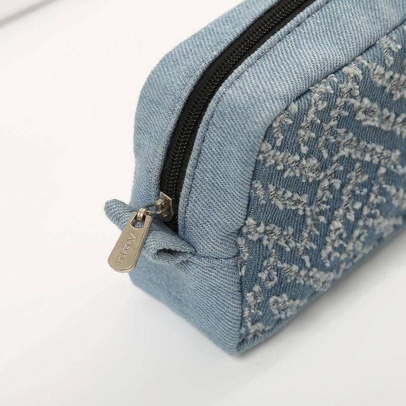 Denim Texturiertes Federmäppchen