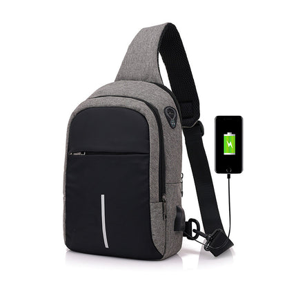 Moderne USB-Lade-Schultertasche Brehn