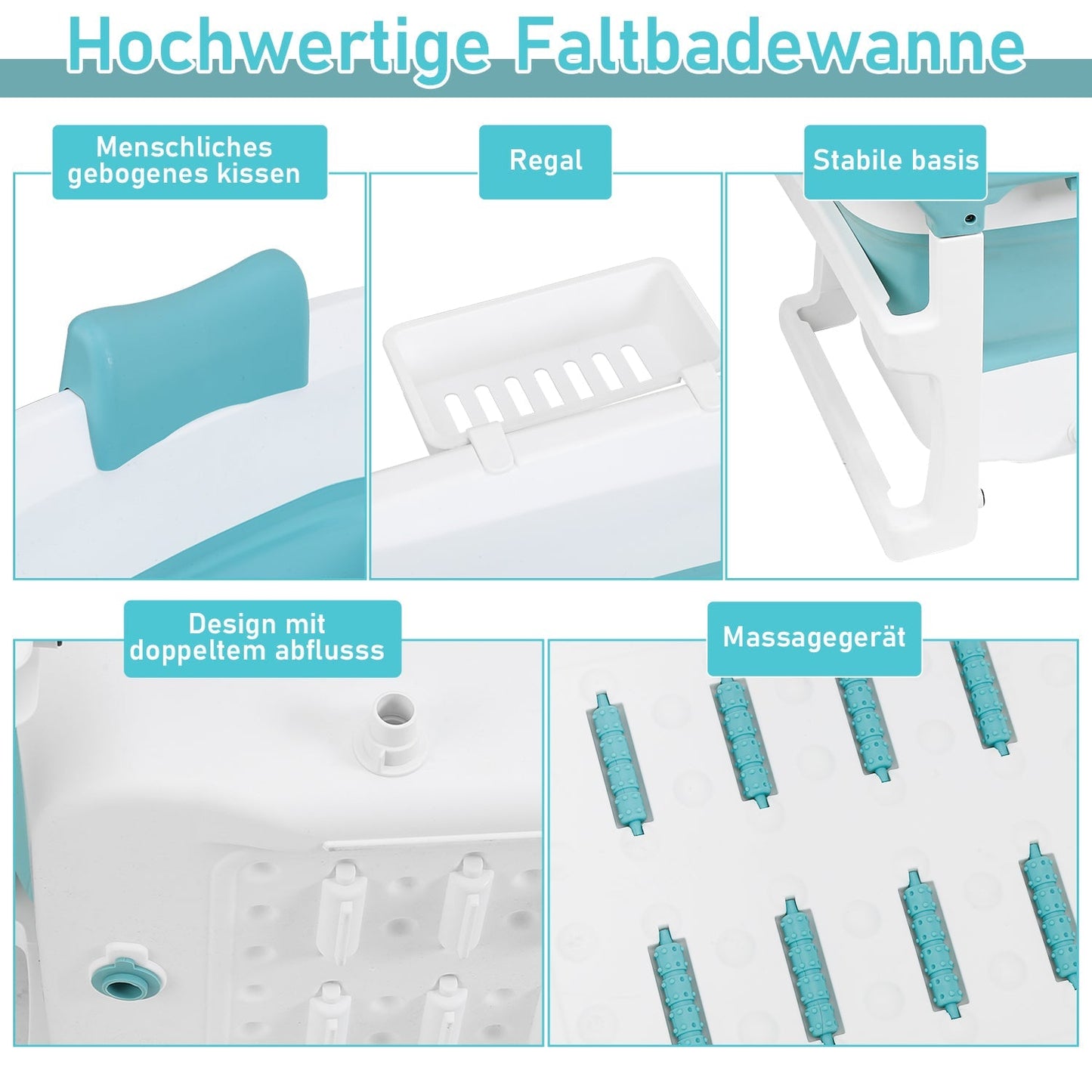 Faltbare Badewanne mit Abdeckung | Brehn