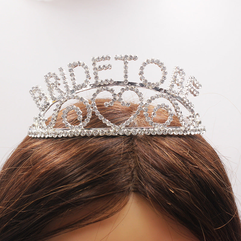 Damen Glitzernde Braut Tiara Brehn