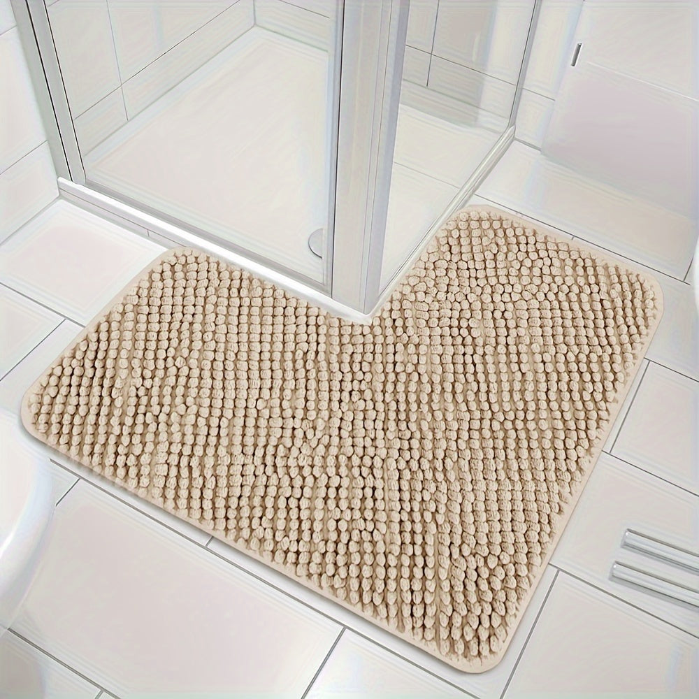 Brehn | Eck-Badematte Lunava | L-Form für Dusche & Ecke | Rutschfest & Weich | 40x40x80 cm