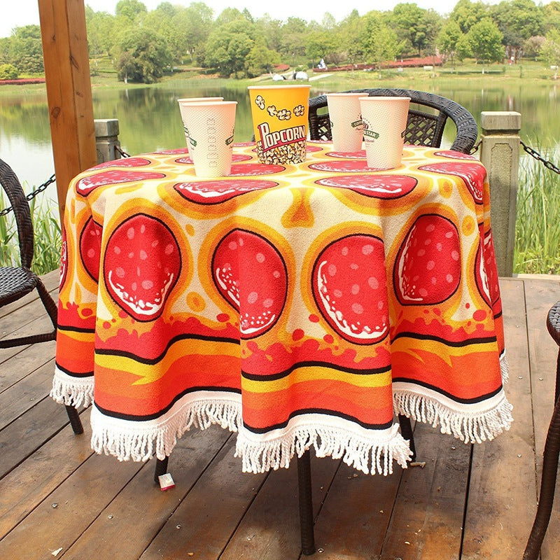 Strandtuch im witzigen Hamburger-Design Brehn