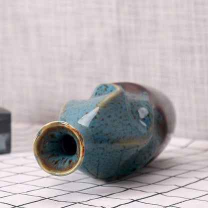 Artisanale Keramische Dekorative Flasche Vase Brehn