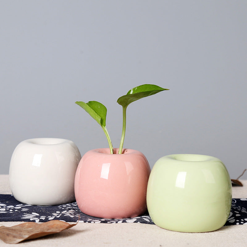 Künstlerischer Keramik-Apfel-förmiger Blumentopf Brehn