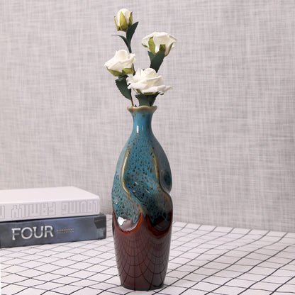 Artisanale Keramische Dekorative Flasche Vase Brehn