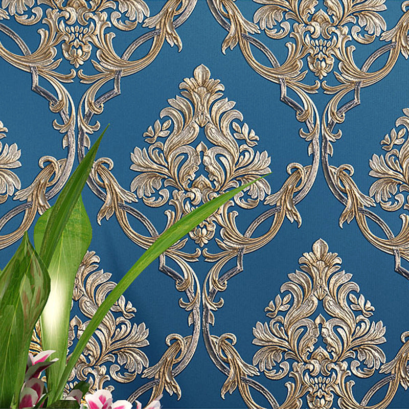 Brehn | Nordic Nostalgic Damast Tapete Vlies 31' x 20,5" Ungeklebt