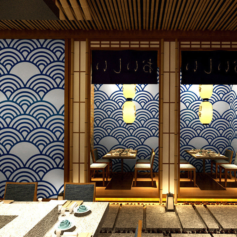 Brehn | Japanisches Restaurant Tapete Ukiyoe Malerei Welle, 31-Fuß x 20,5-Zoll, Nicht-beklebt