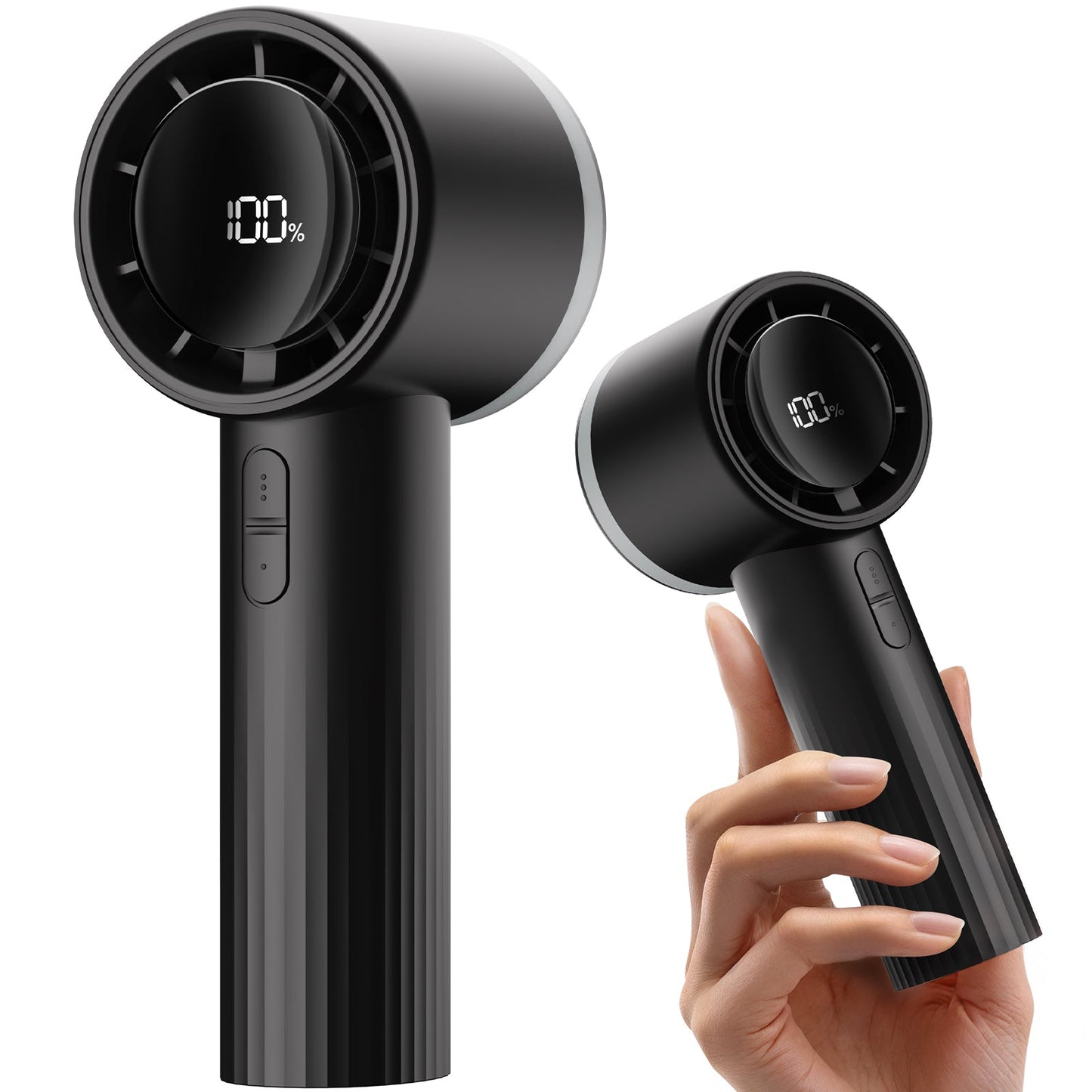 Tragbarer Hochgeschwindigkeits-Handheld-Turbo-Lüfter mit LED-Display | Brehn