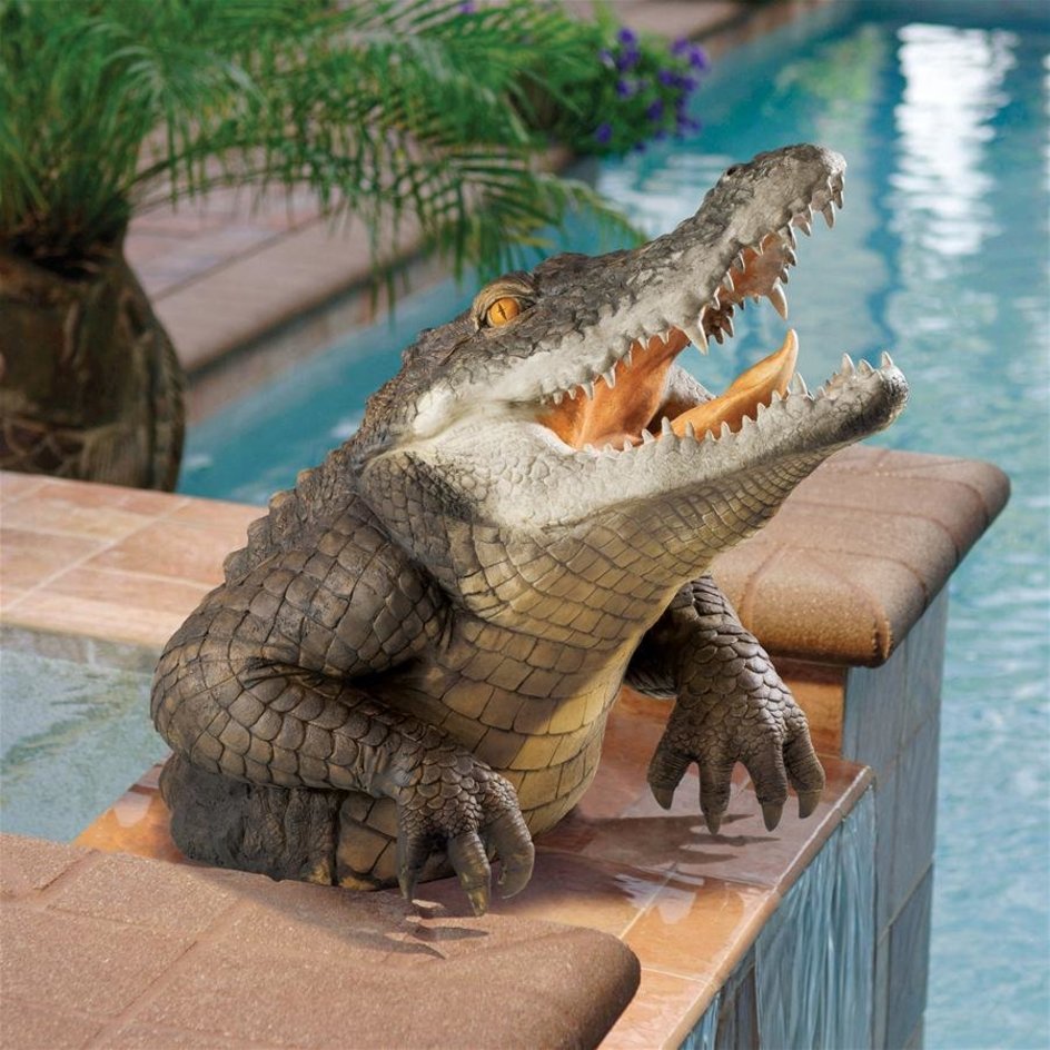 Garten-Sumpf-Alligatorstatue