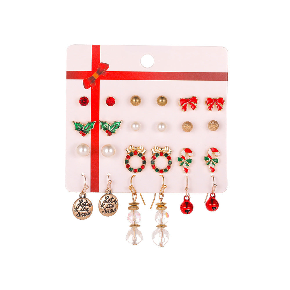 Brehn | Neues Feiertags-Set Ohrringe Santa Tropfend