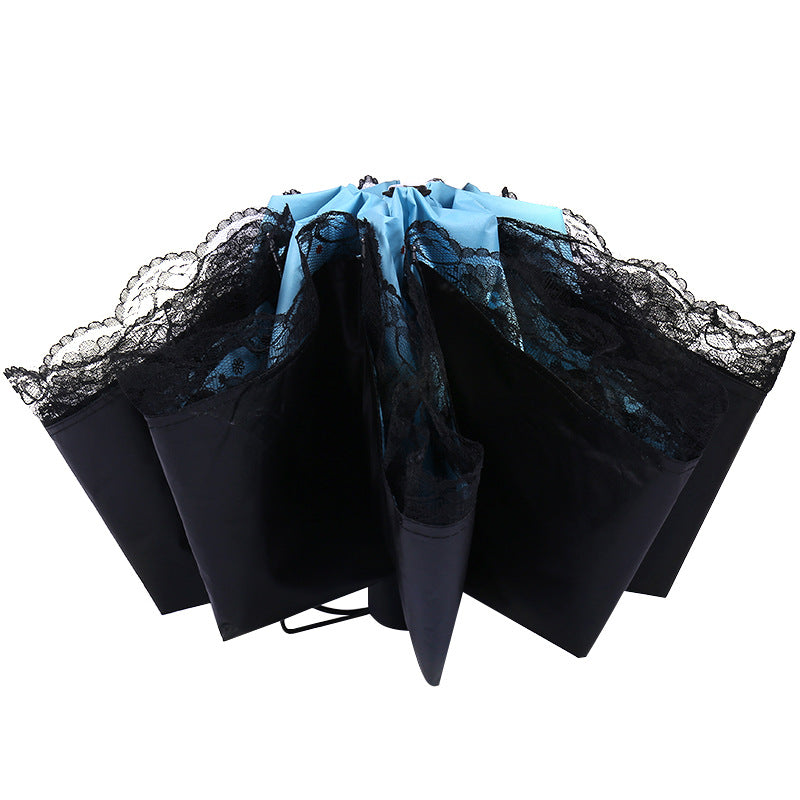 Damen Sonnenschutzschirm mit romantischem Schmetterlingsdesign Brehn