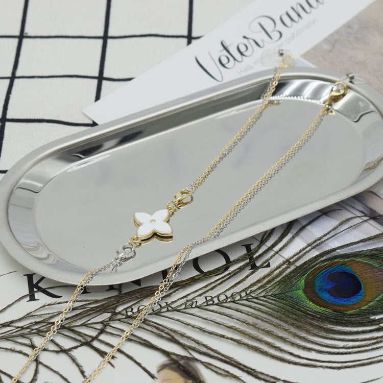 Dual-Layered Floral Pendant Necklace Brehn