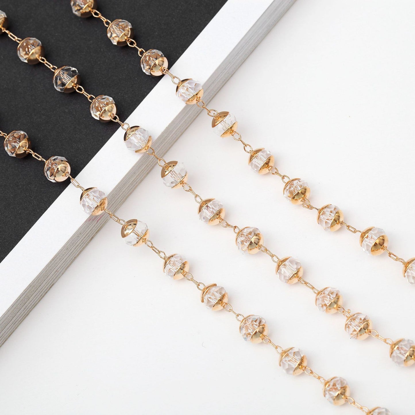 Elegante Kristall Brillen Kette Brehn