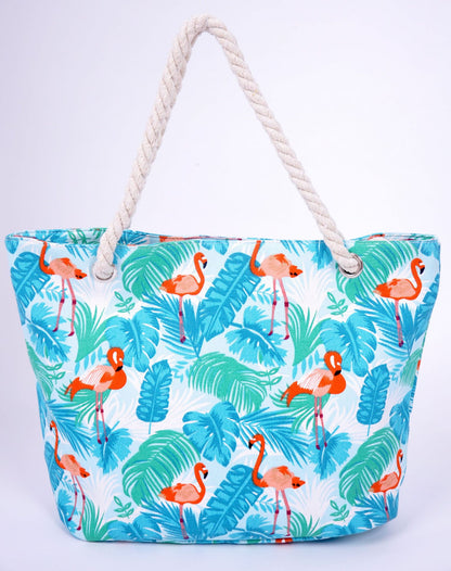 Große Strandtasche mit Lebhaften Flamingo-Motiven Brehn