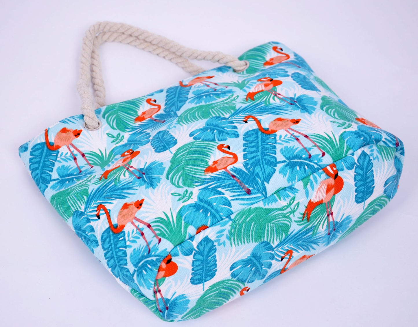 Große Strandtasche mit Lebhaften Flamingo-Motiven Brehn