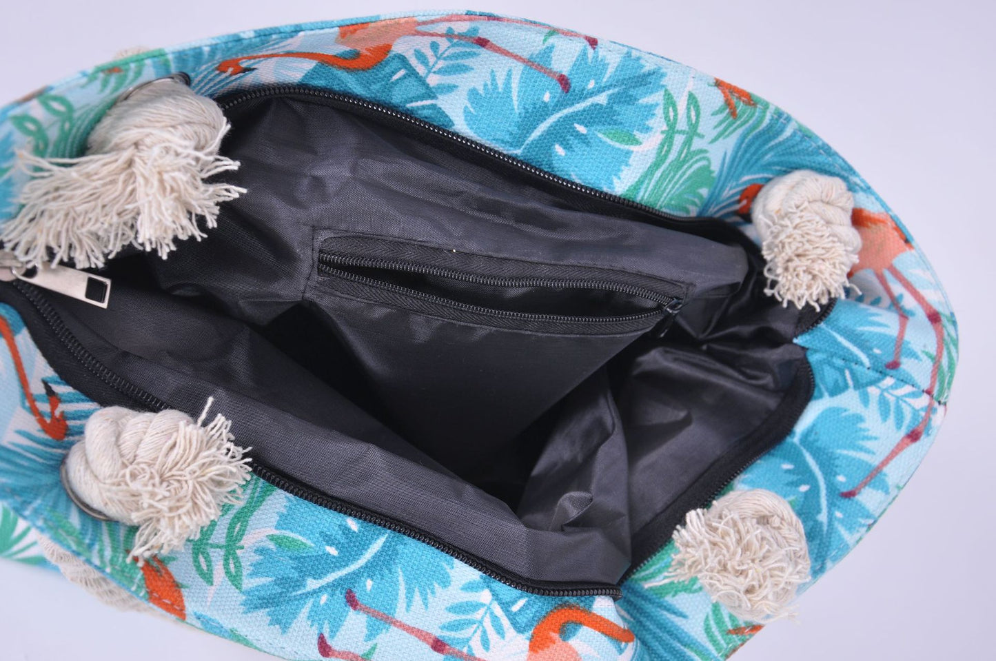 Große Strandtasche mit Lebhaften Flamingo-Motiven Brehn